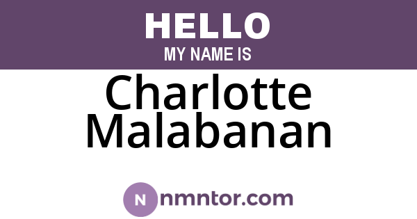 Charlotte Malabanan