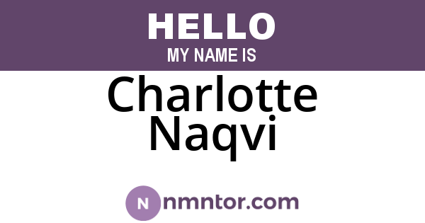 Charlotte Naqvi