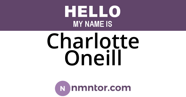 Charlotte Oneill