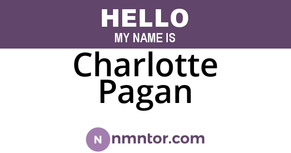 Charlotte Pagan
