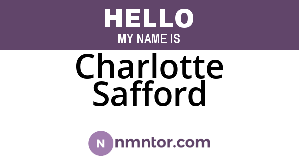 Charlotte Safford