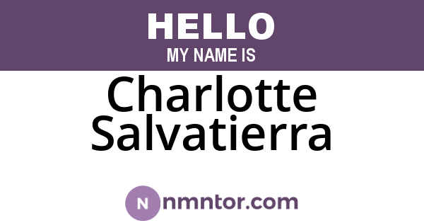 Charlotte Salvatierra