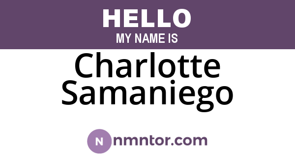 Charlotte Samaniego