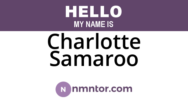 Charlotte Samaroo