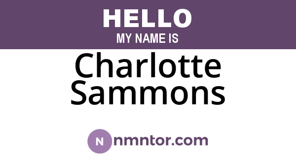 Charlotte Sammons