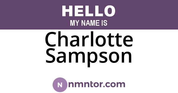 Charlotte Sampson