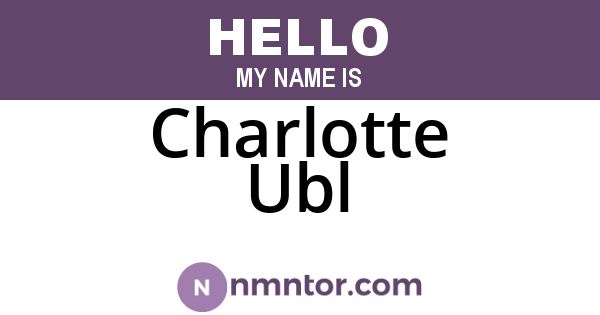 Charlotte Ubl