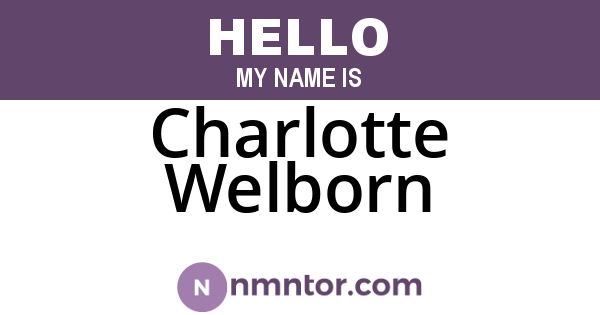 Charlotte Welborn