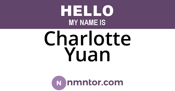 Charlotte Yuan