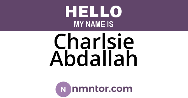Charlsie Abdallah