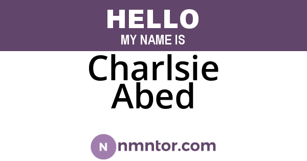 Charlsie Abed