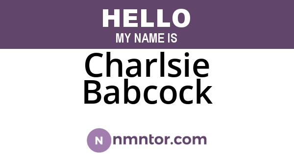 Charlsie Babcock
