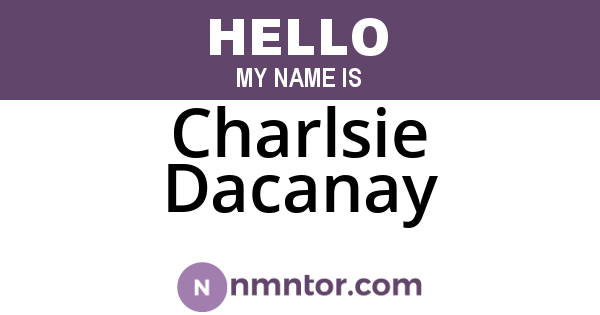Charlsie Dacanay