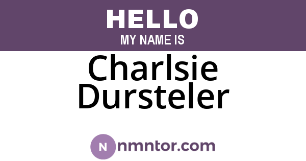 Charlsie Dursteler
