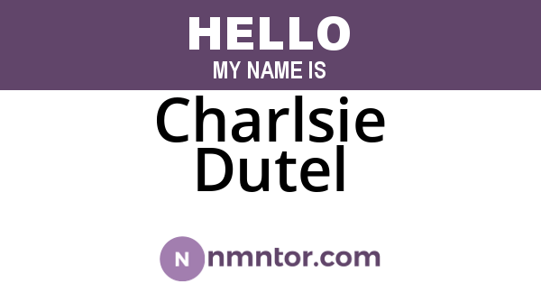 Charlsie Dutel