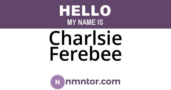 Charlsie Ferebee