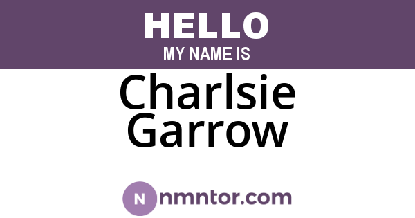 Charlsie Garrow