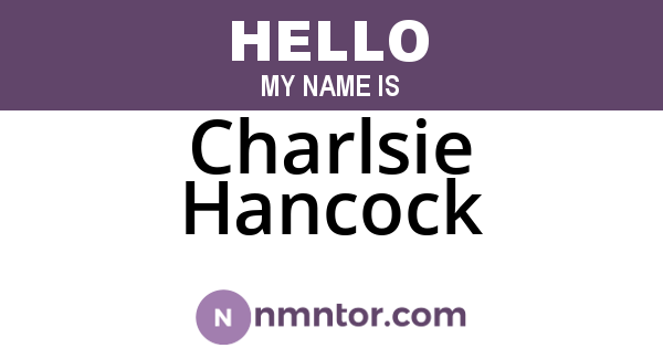 Charlsie Hancock