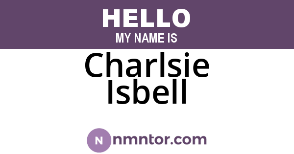 Charlsie Isbell