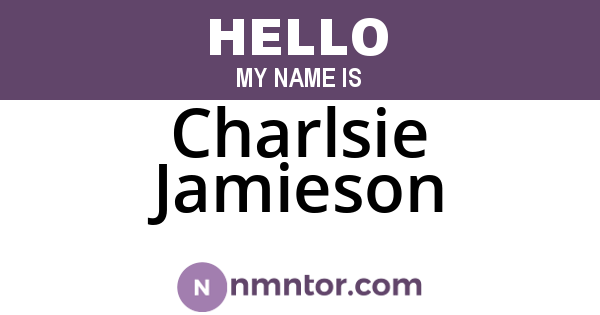 Charlsie Jamieson