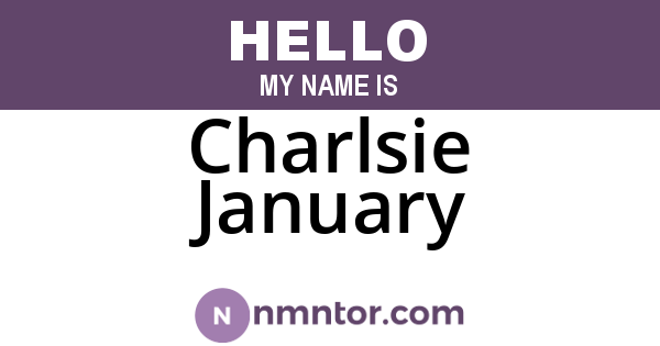 Charlsie January