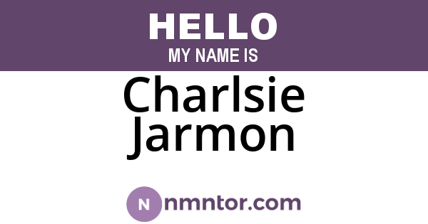 Charlsie Jarmon