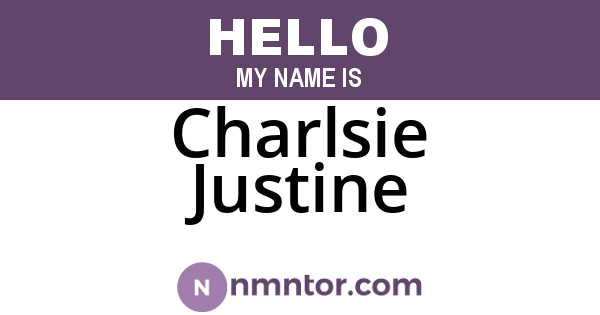 Charlsie Justine