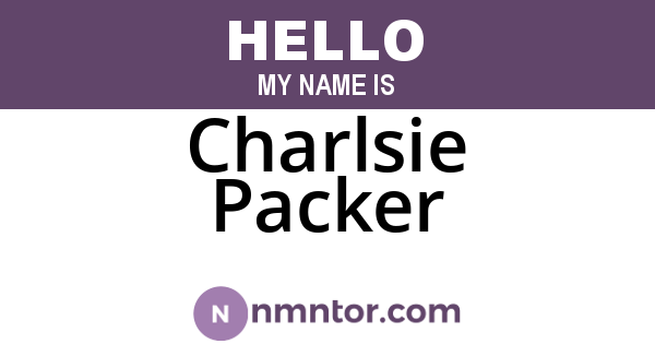 Charlsie Packer