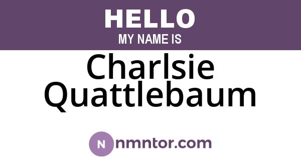Charlsie Quattlebaum