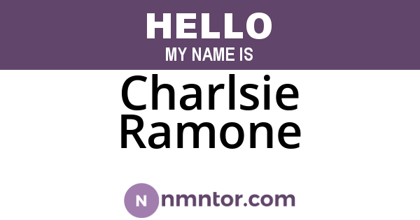 Charlsie Ramone