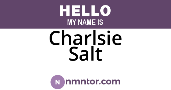 Charlsie Salt