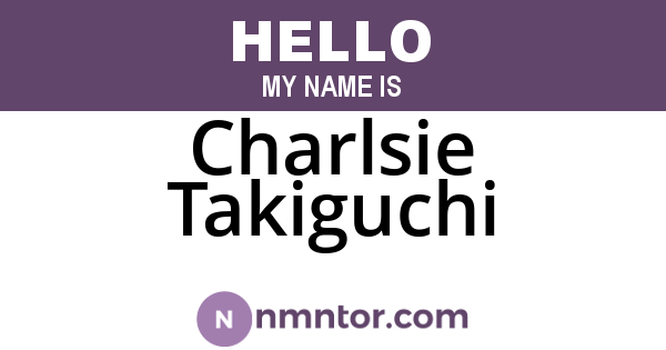 Charlsie Takiguchi