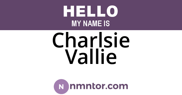 Charlsie Vallie