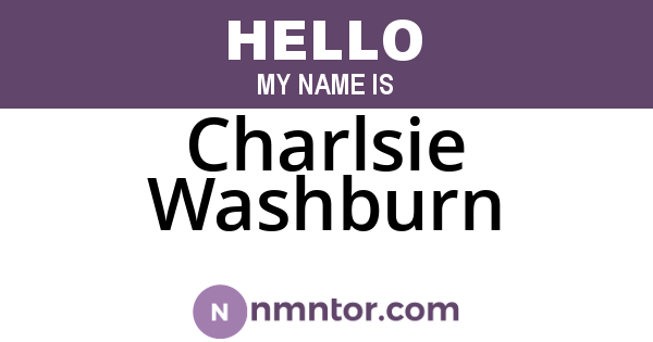 Charlsie Washburn