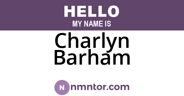 Charlyn Barham