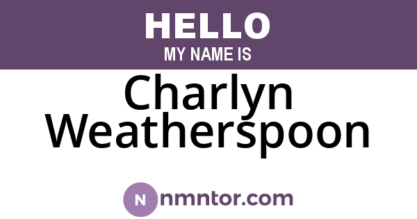 Charlyn Weatherspoon