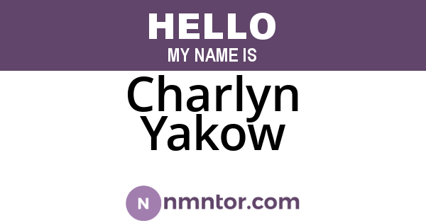 Charlyn Yakow