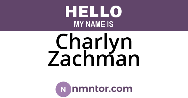 Charlyn Zachman