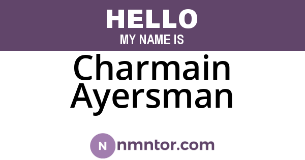 Charmain Ayersman