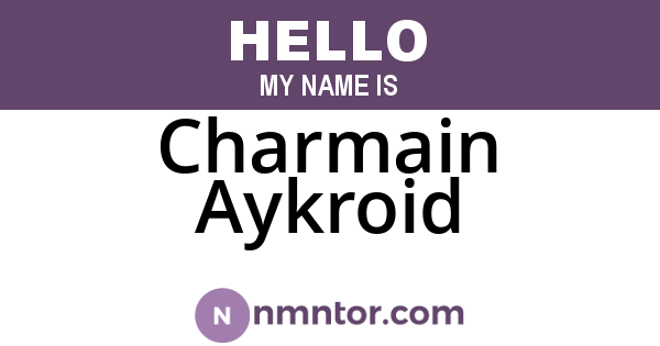 Charmain Aykroid