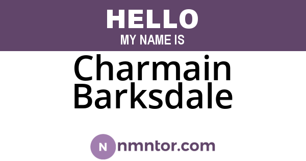Charmain Barksdale