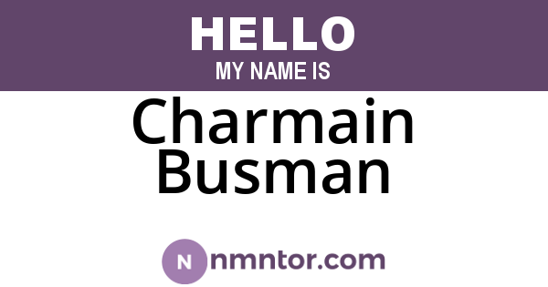 Charmain Busman