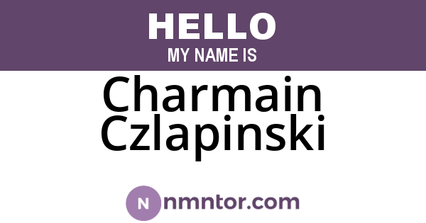 Charmain Czlapinski