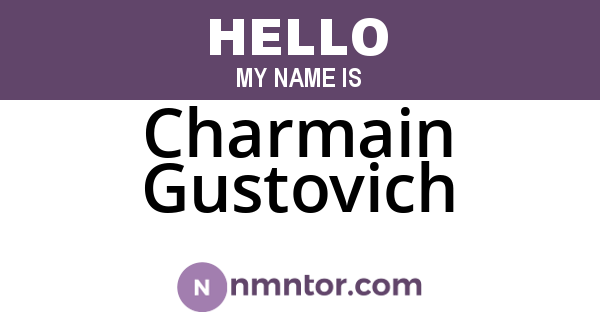 Charmain Gustovich