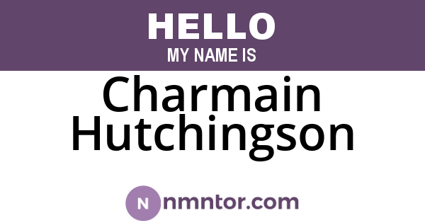 Charmain Hutchingson