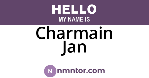 Charmain Jan