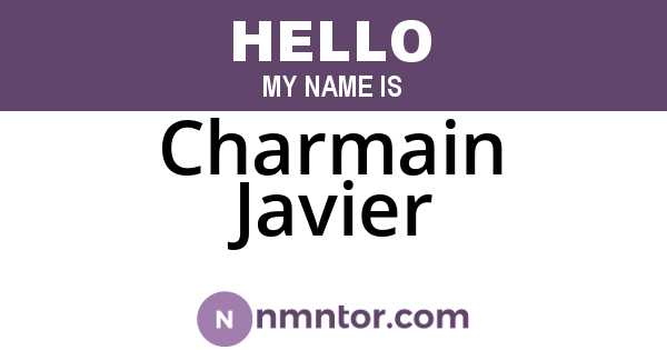 Charmain Javier