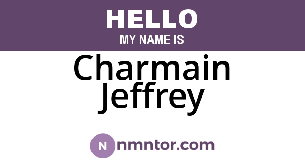 Charmain Jeffrey