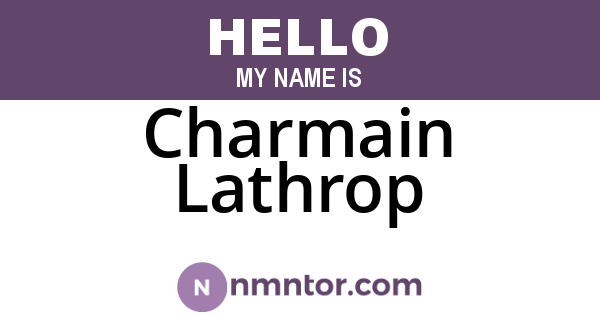 Charmain Lathrop
