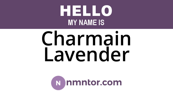 Charmain Lavender